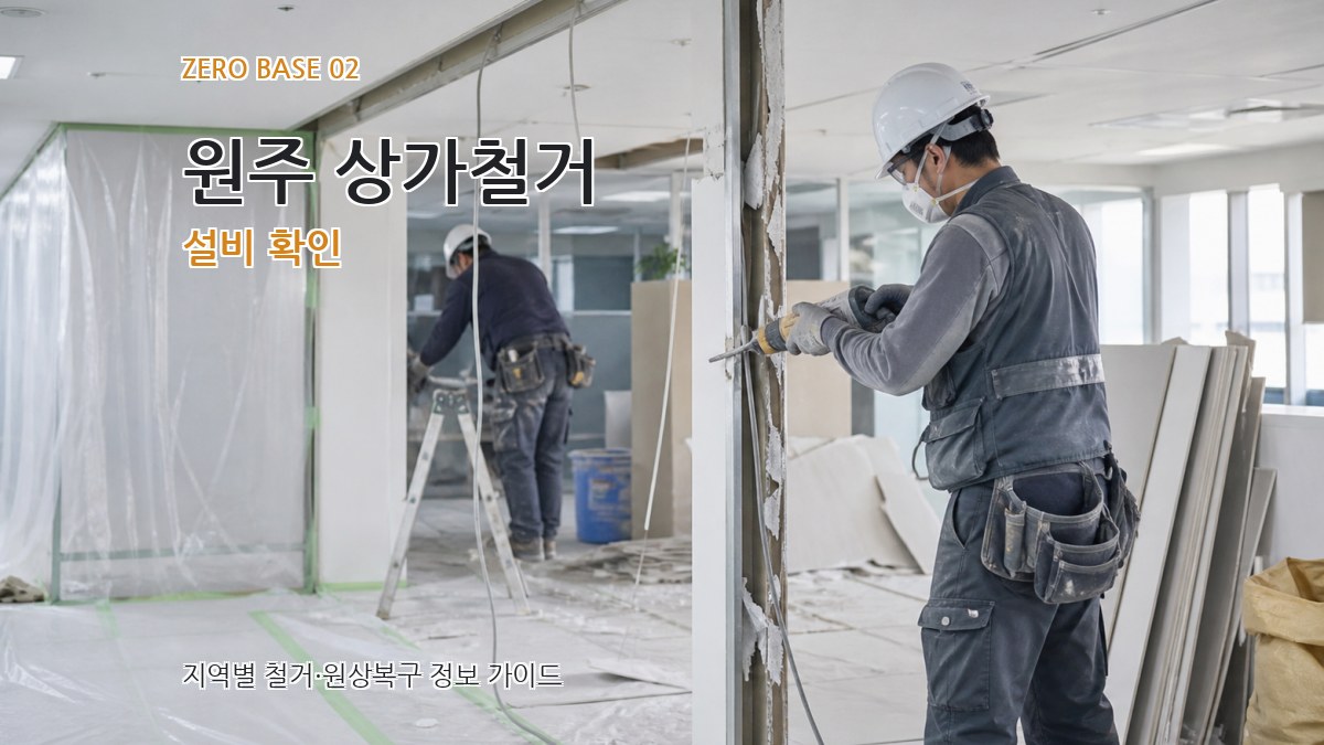 원주 상가철거 설비 확인