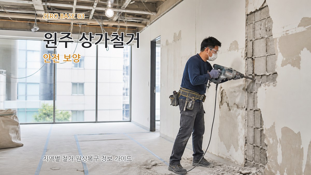 원주 상가철거 안전 보양