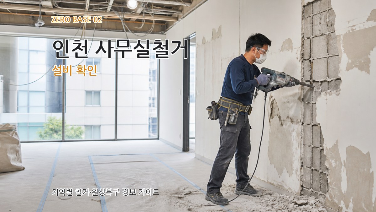 인천 사무실철거 설비 확인