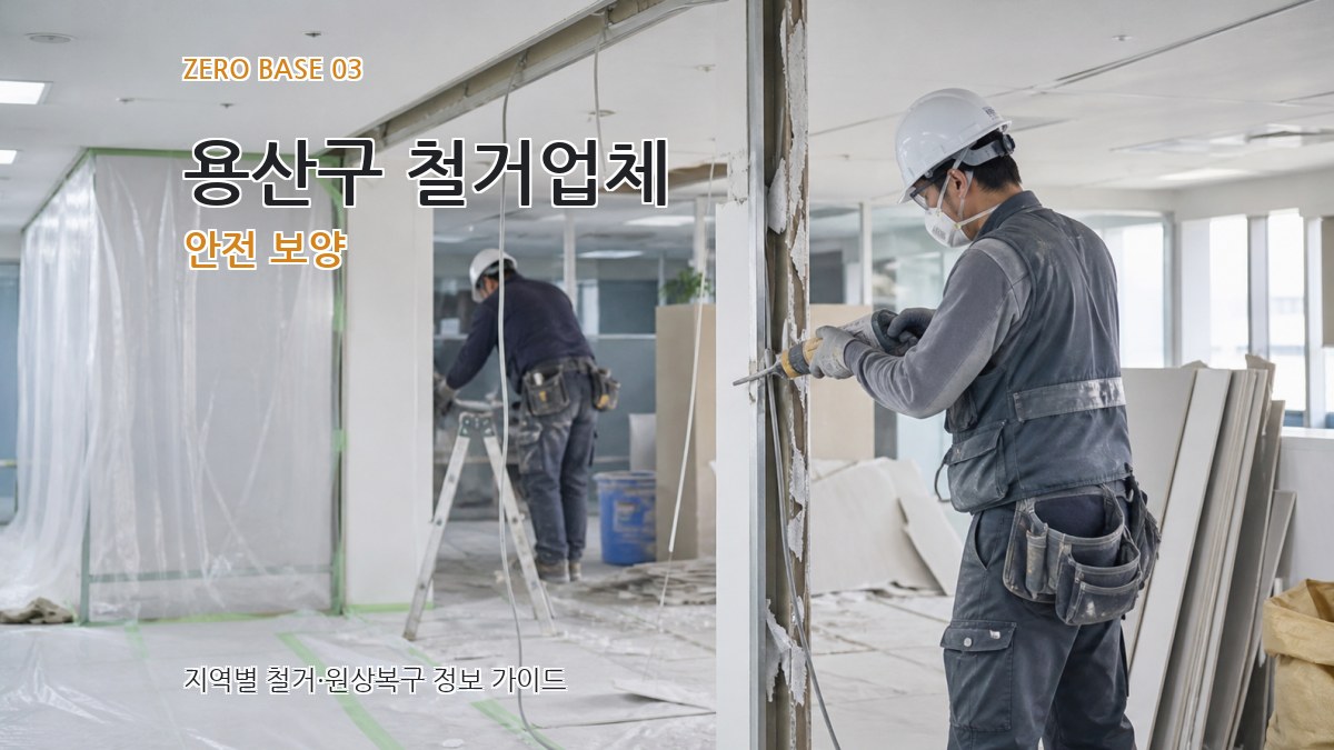 용산구 철거업체 안전 보양