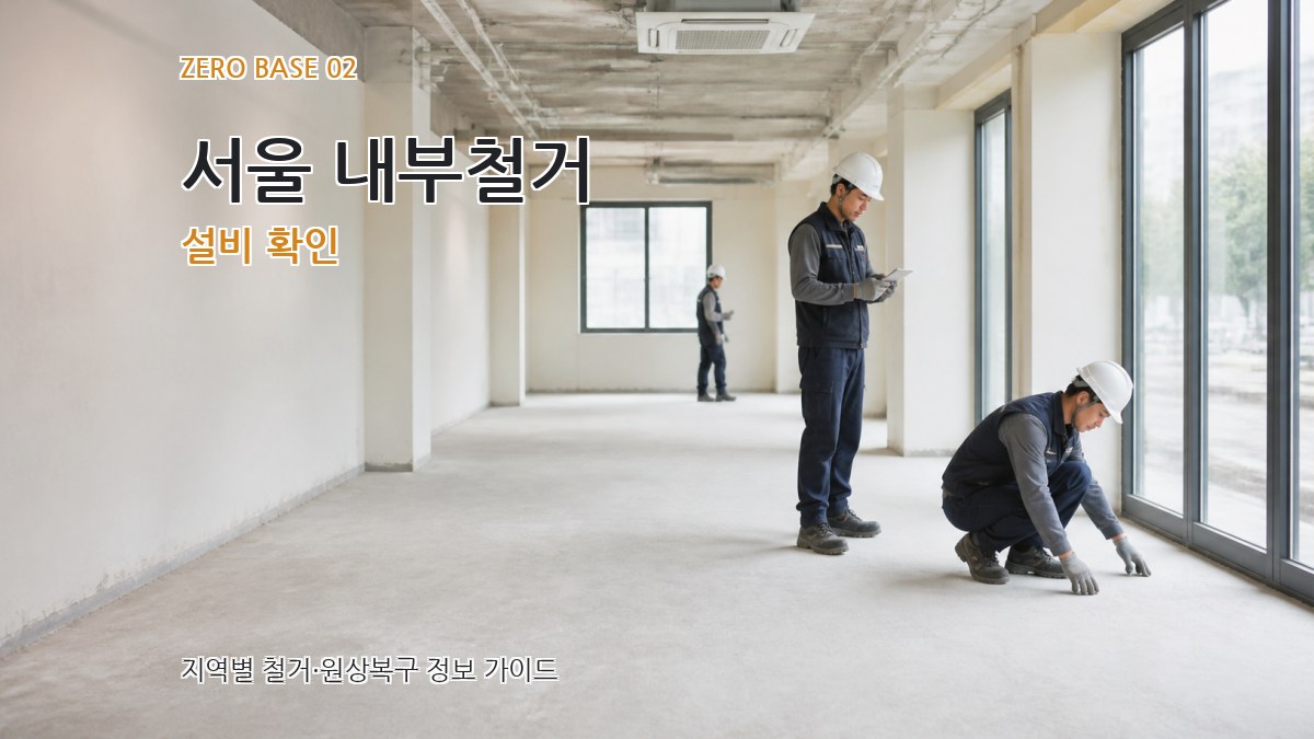 서울 내부철거 설비 확인