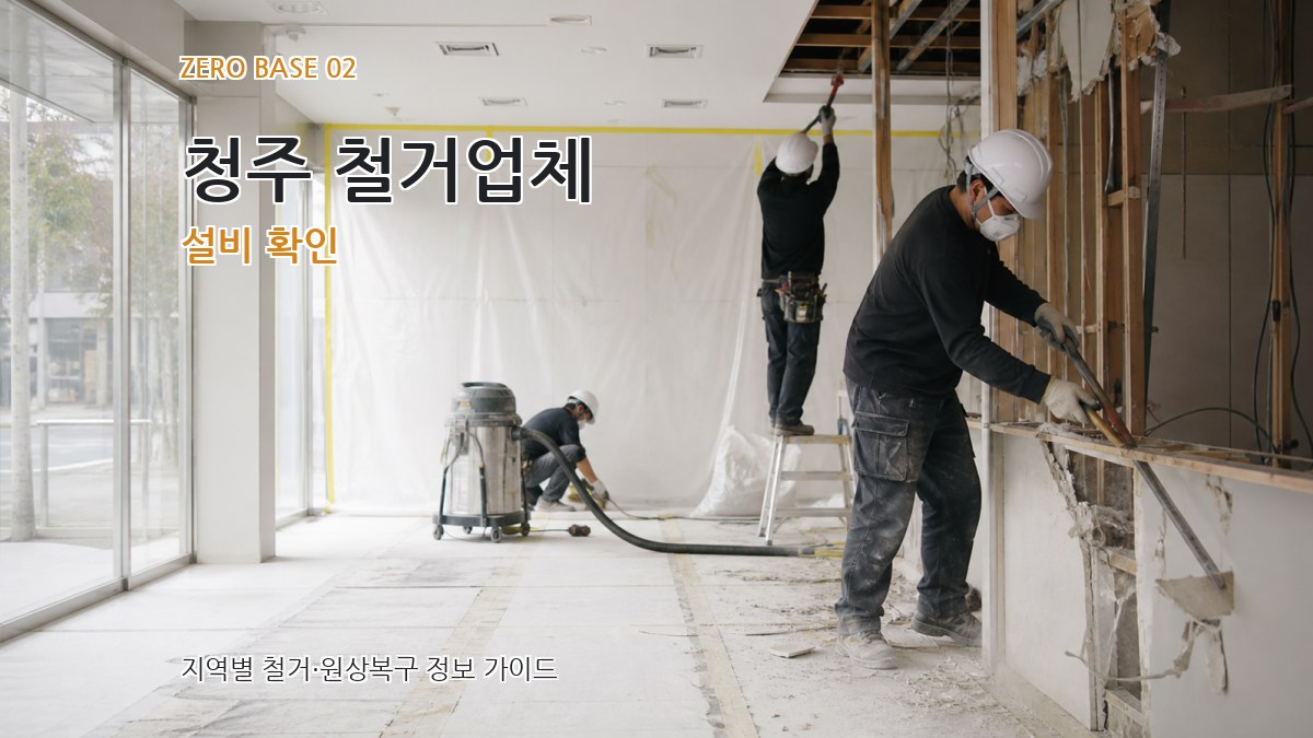 청주 철거업체 설비 확인