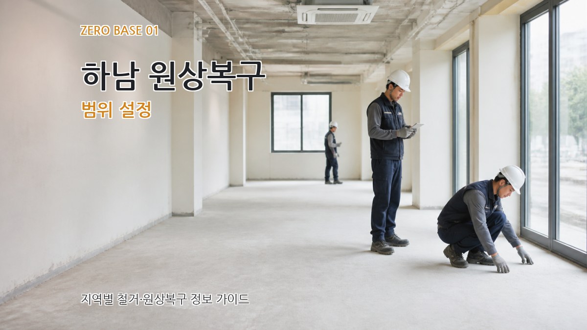 하남 원상복구
