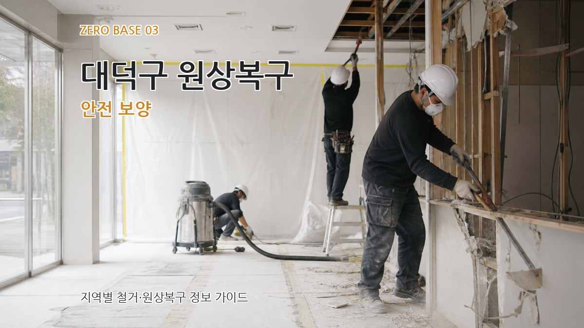 대덕구 원상복구 안전 보양