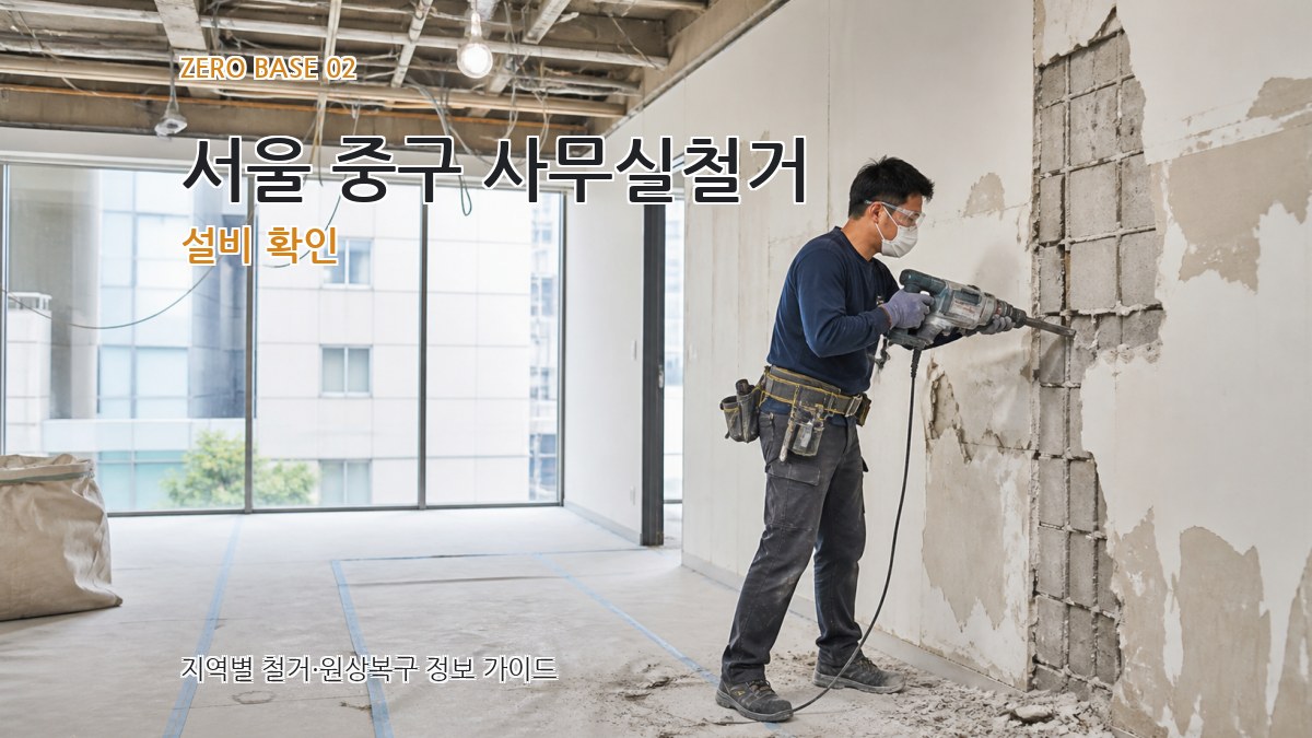 서울 중구 사무실철거 설비 확인