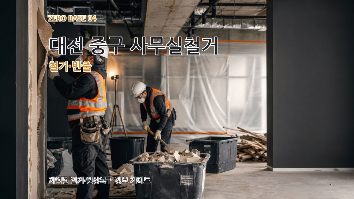 대전 중구 사무실철거 철거·반출