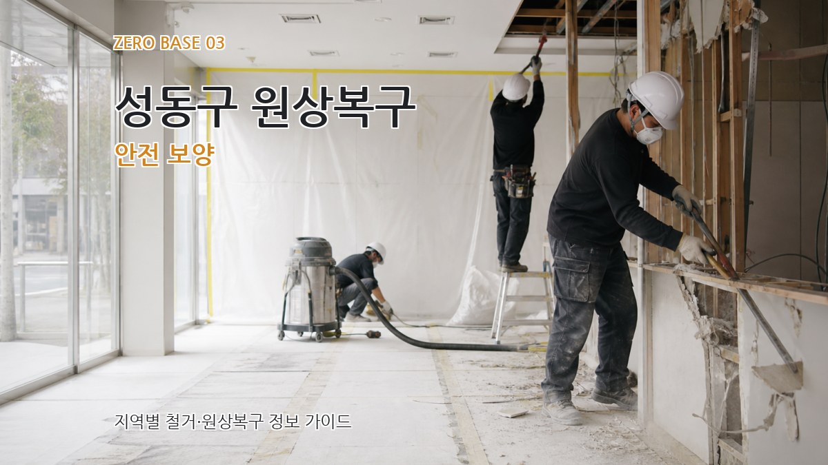 성동구 원상복구 안전 보양