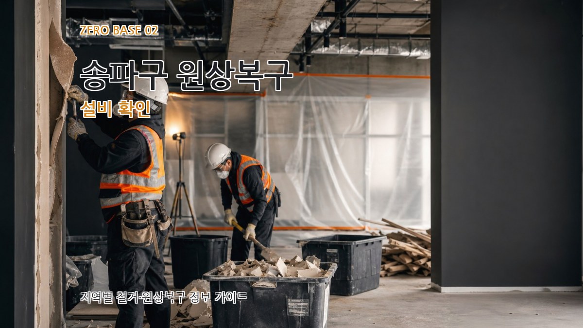 송파구 원상복구 설비 확인