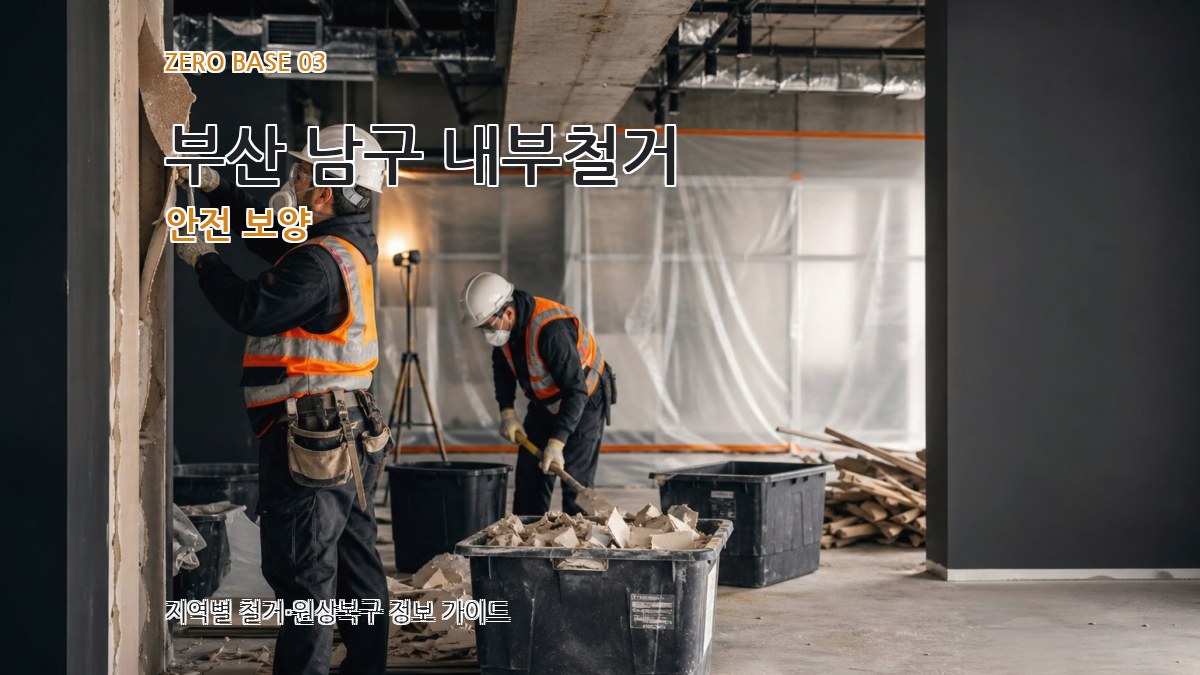 부산 남구 내부철거 안전 보양