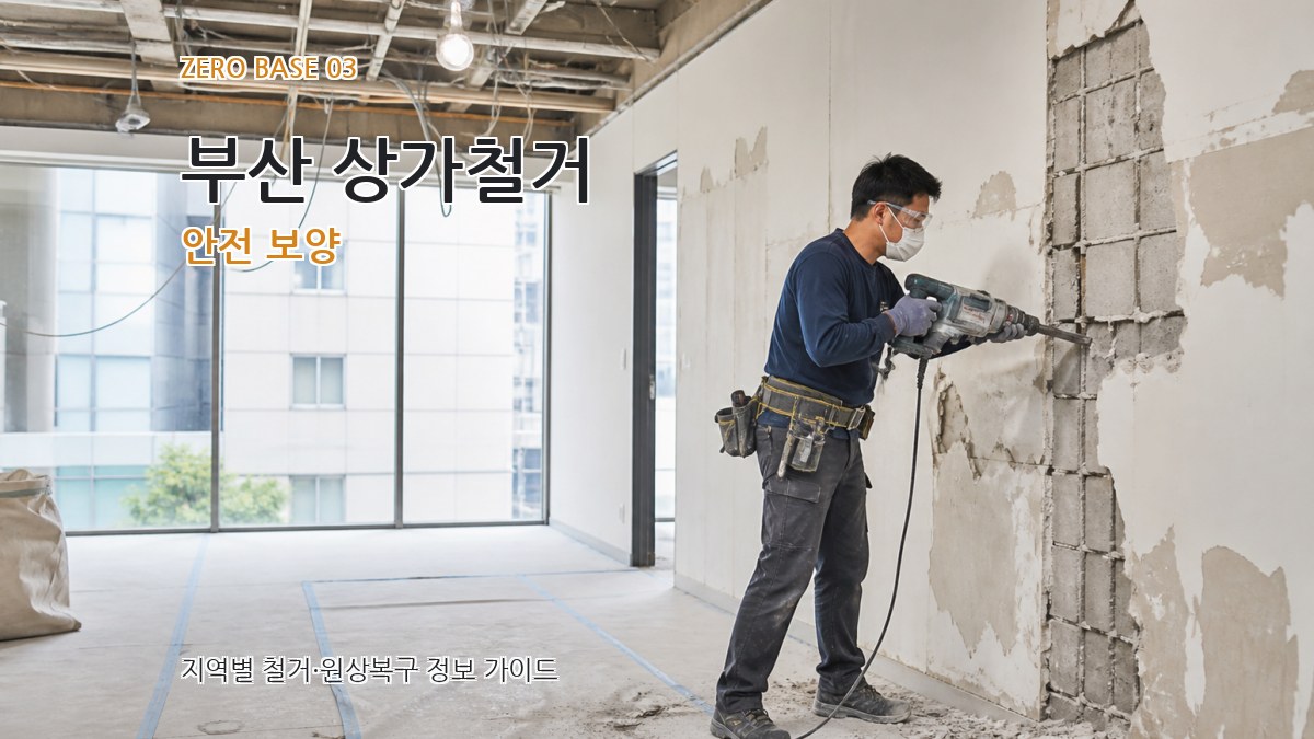 부산 상가철거 안전 보양