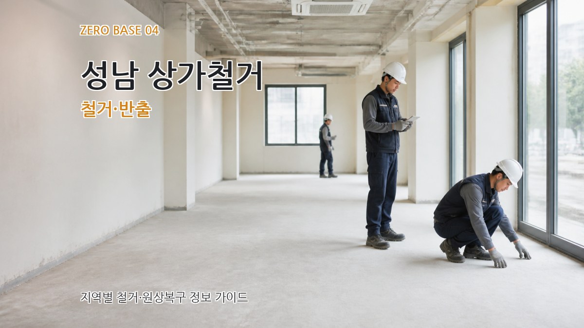 성남 상가철거 철거·반출