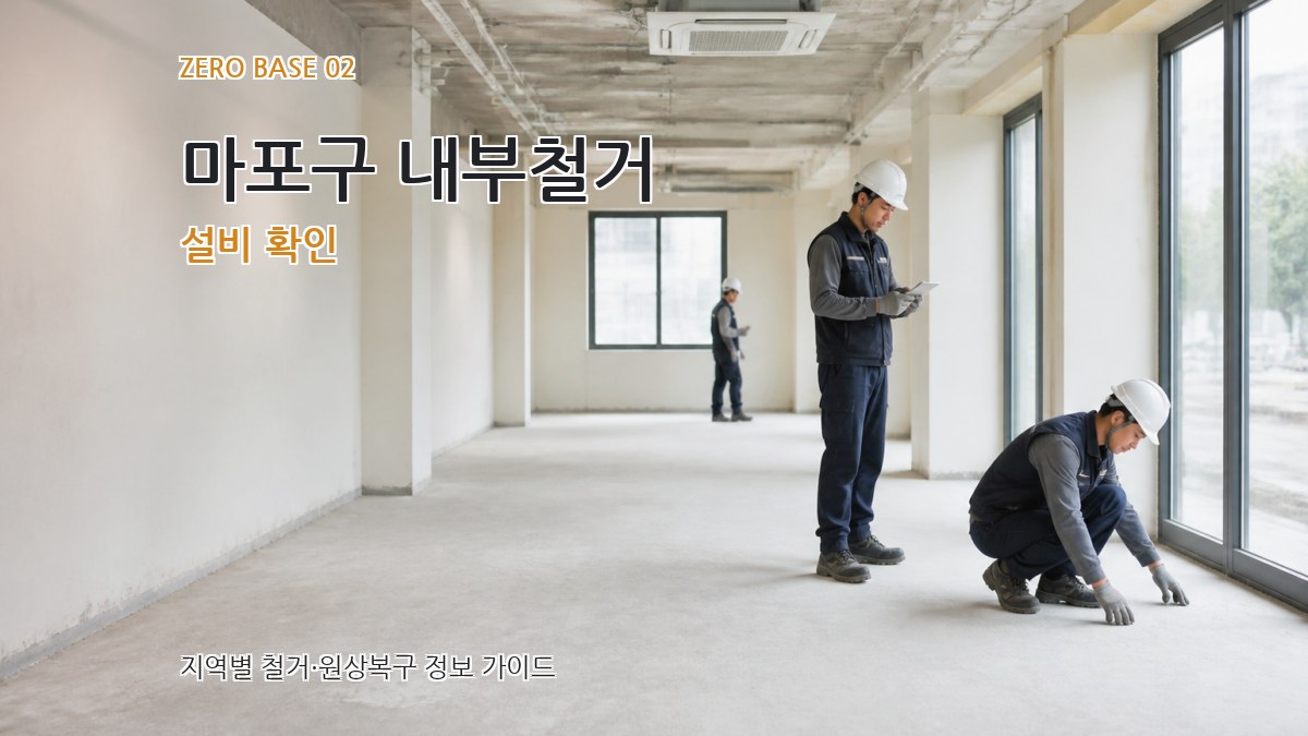 마포구 내부철거 설비 확인