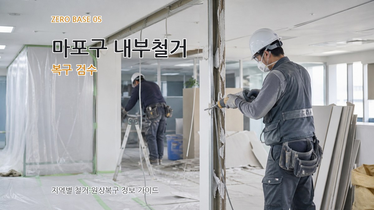 마포구 내부철거 복구 검수