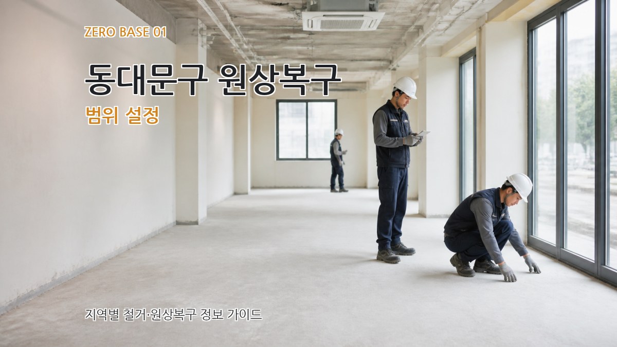 동대문구 원상복구
