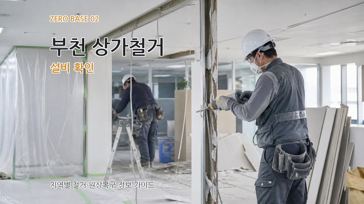 부천 상가철거 설비 확인
