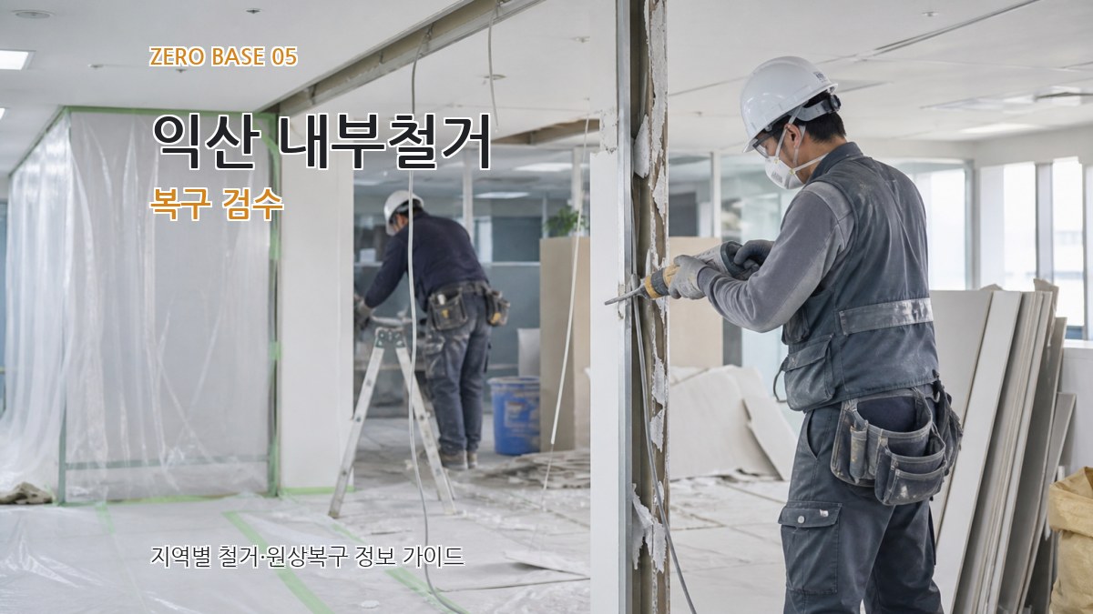 익산 내부철거 복구 검수