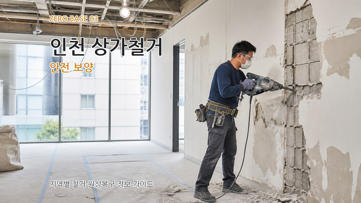 인천 상가철거 안전 보양