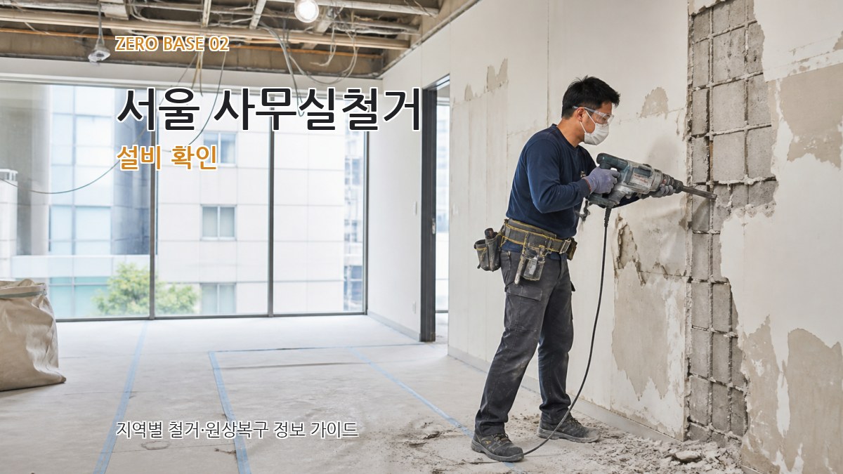 서울 사무실철거 설비 확인