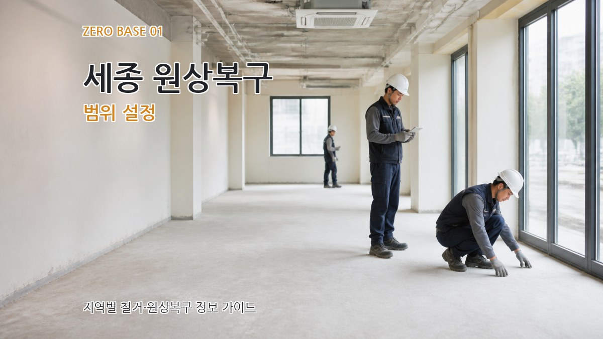 세종 원상복구