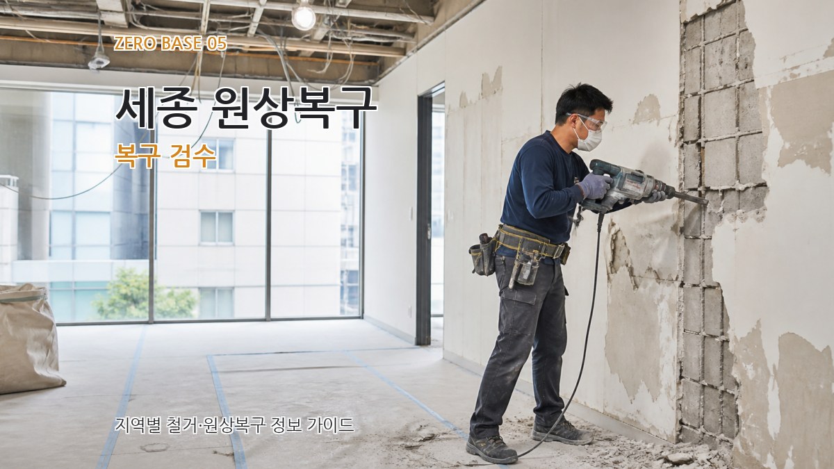 세종 원상복구 복구 검수
