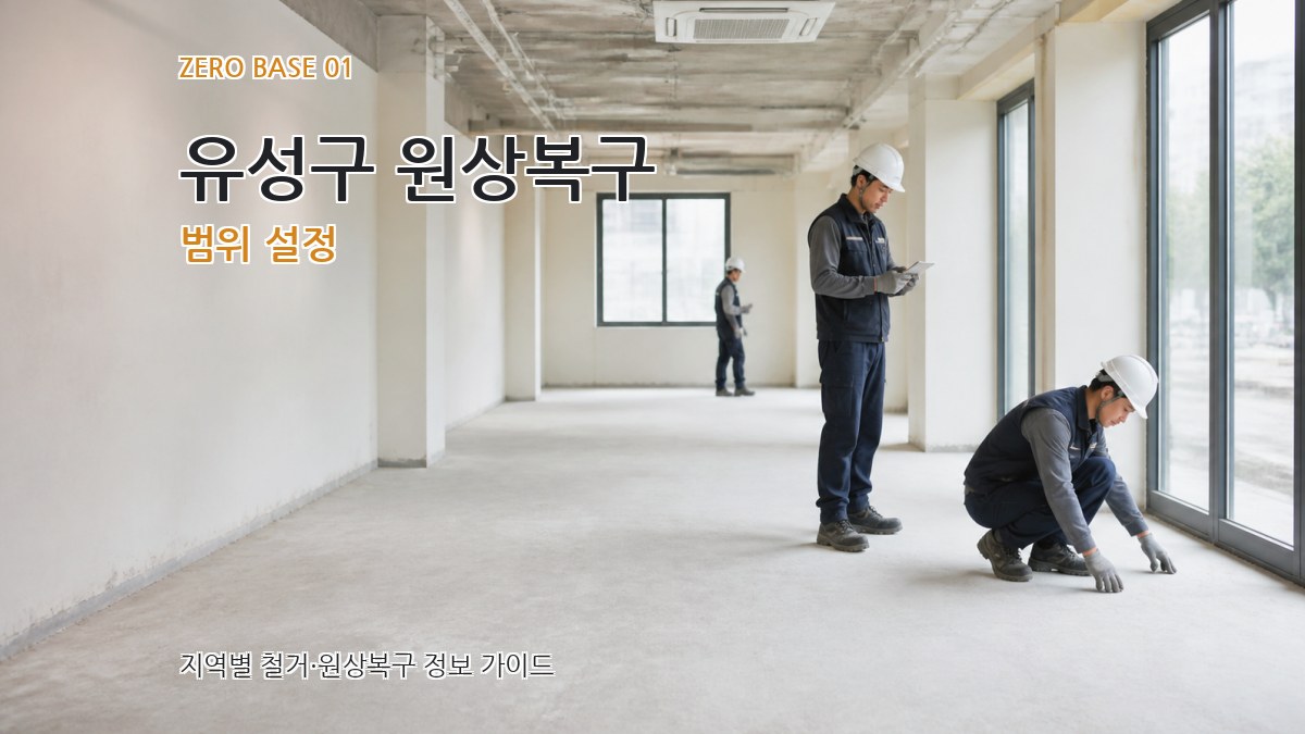유성구 원상복구