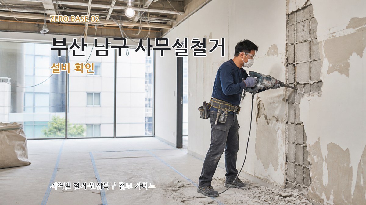 부산 남구 사무실철거 설비 확인