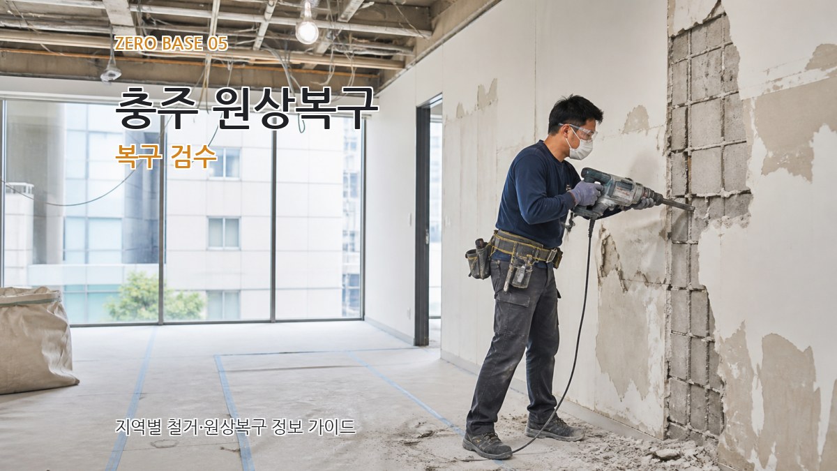 충주 원상복구 복구 검수