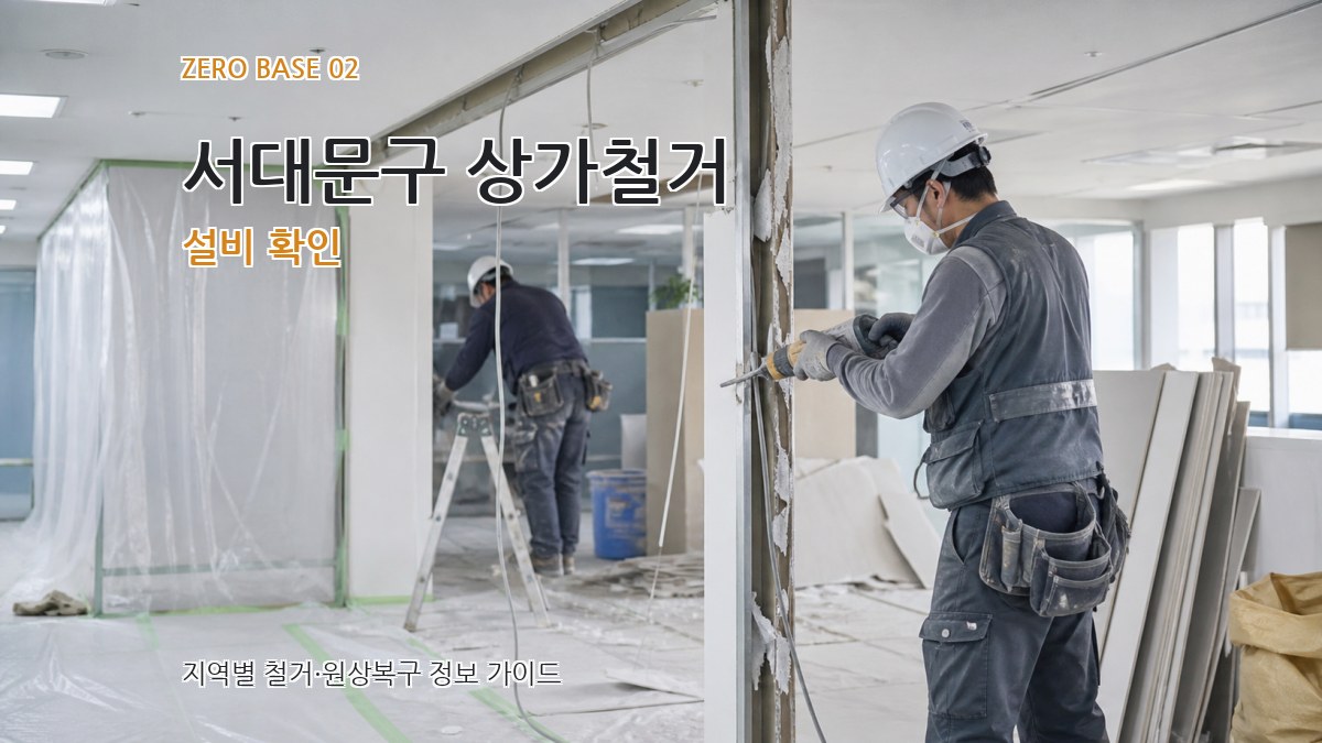 서대문구 상가철거 설비 확인