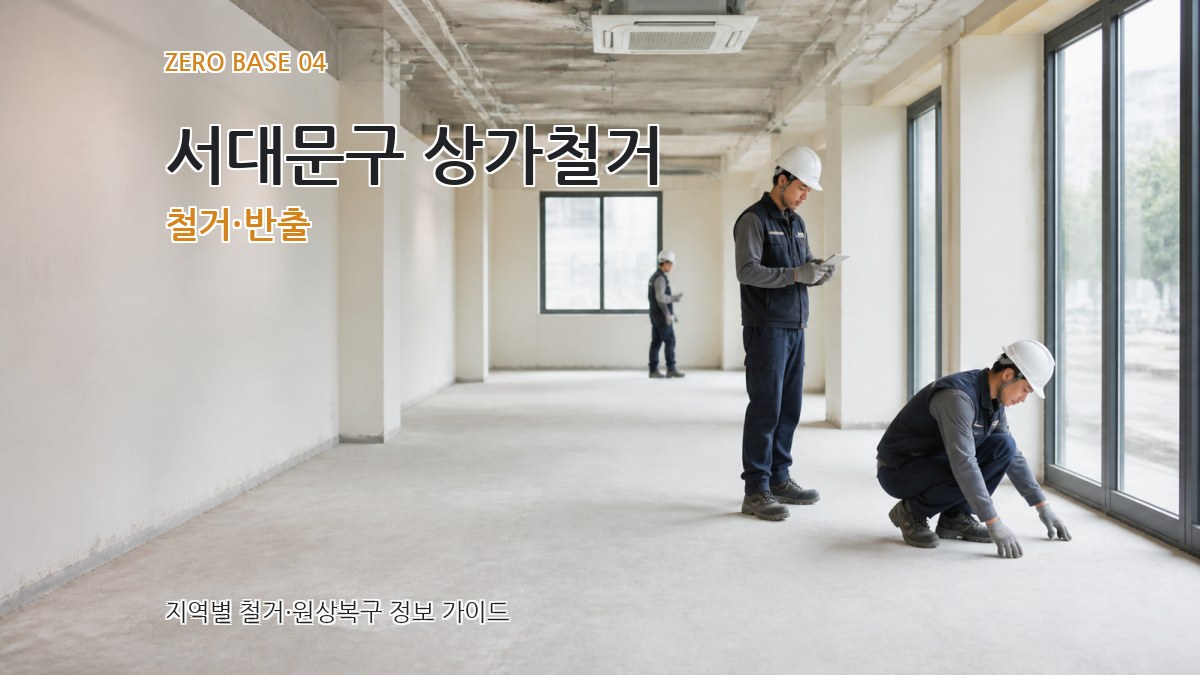 서대문구 상가철거 철거·반출