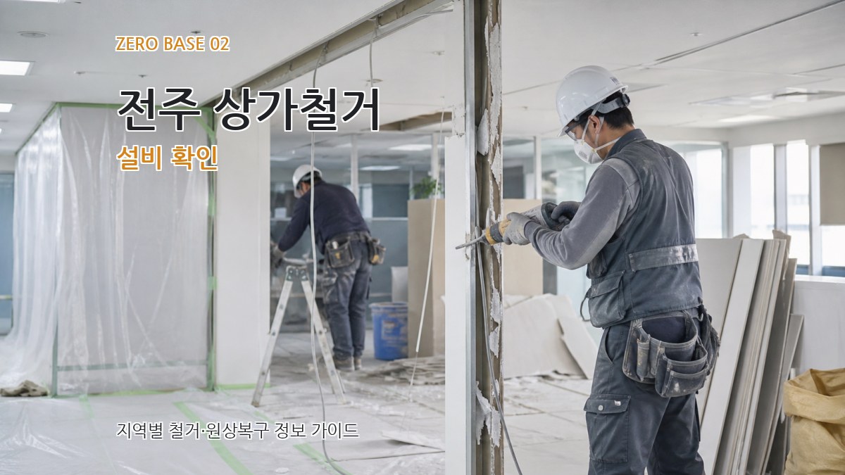 전주 상가철거 설비 확인