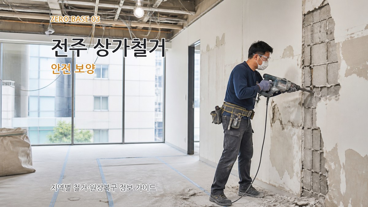 전주 상가철거 안전 보양