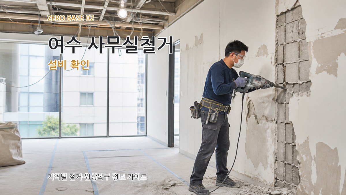 여수 사무실철거 설비 확인