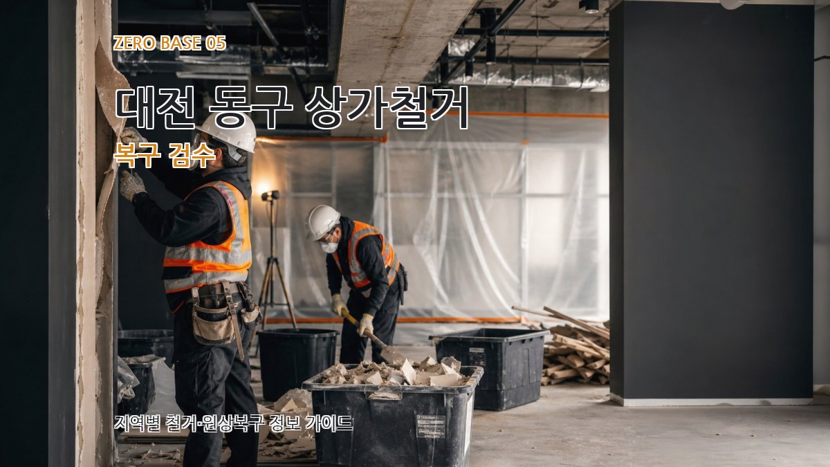대전 동구 상가철거 복구 검수
