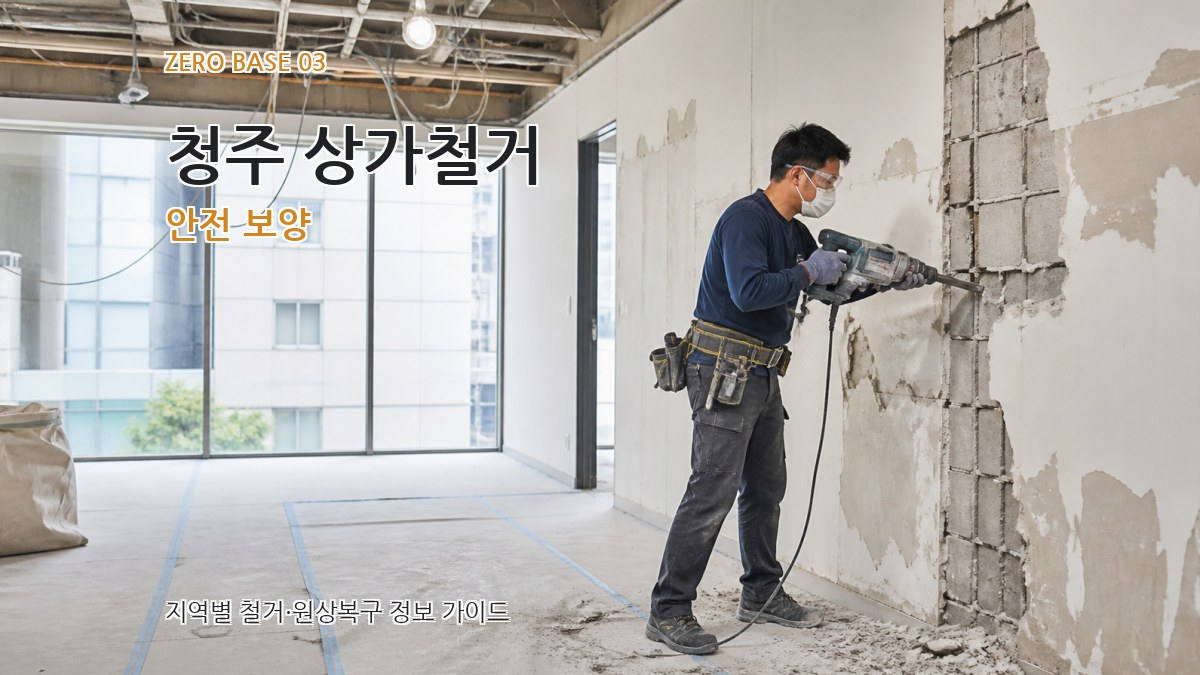 청주 상가철거 안전 보양