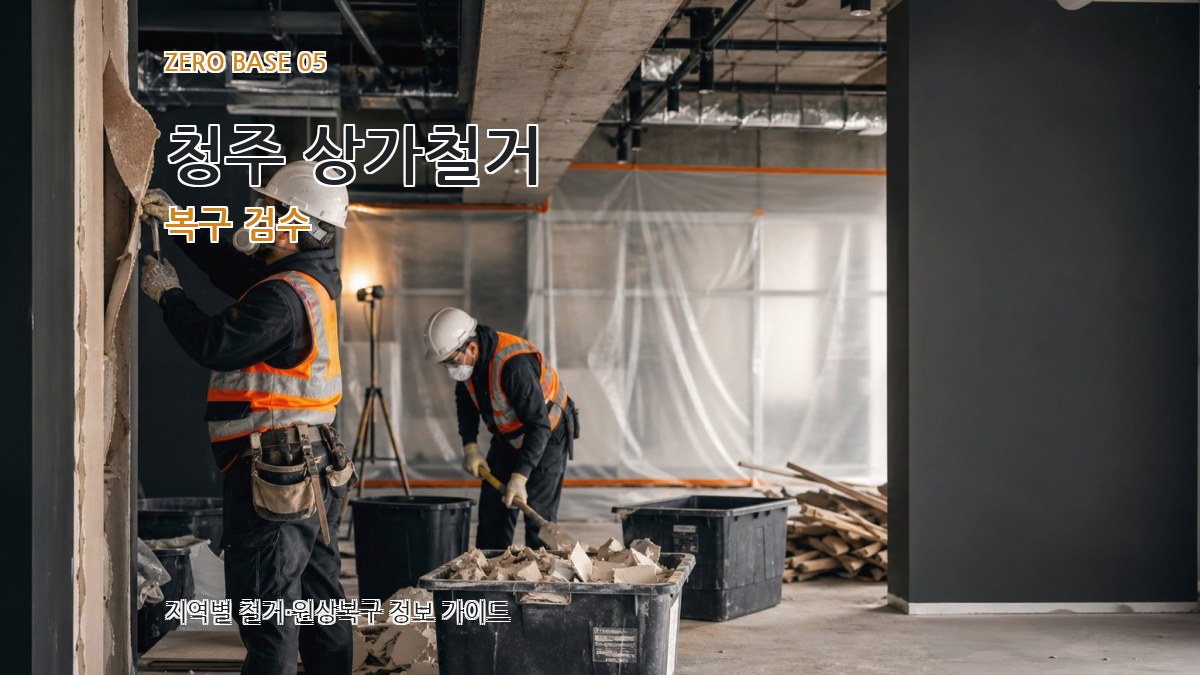 청주 상가철거 복구 검수