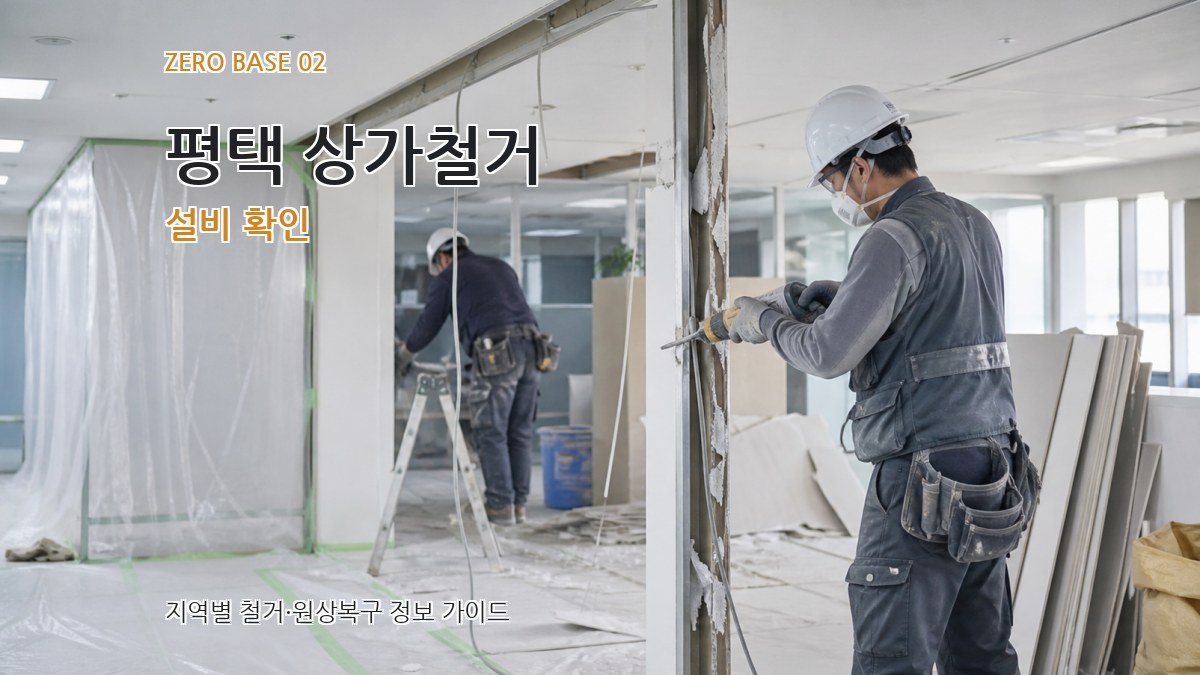 평택 상가철거 설비 확인