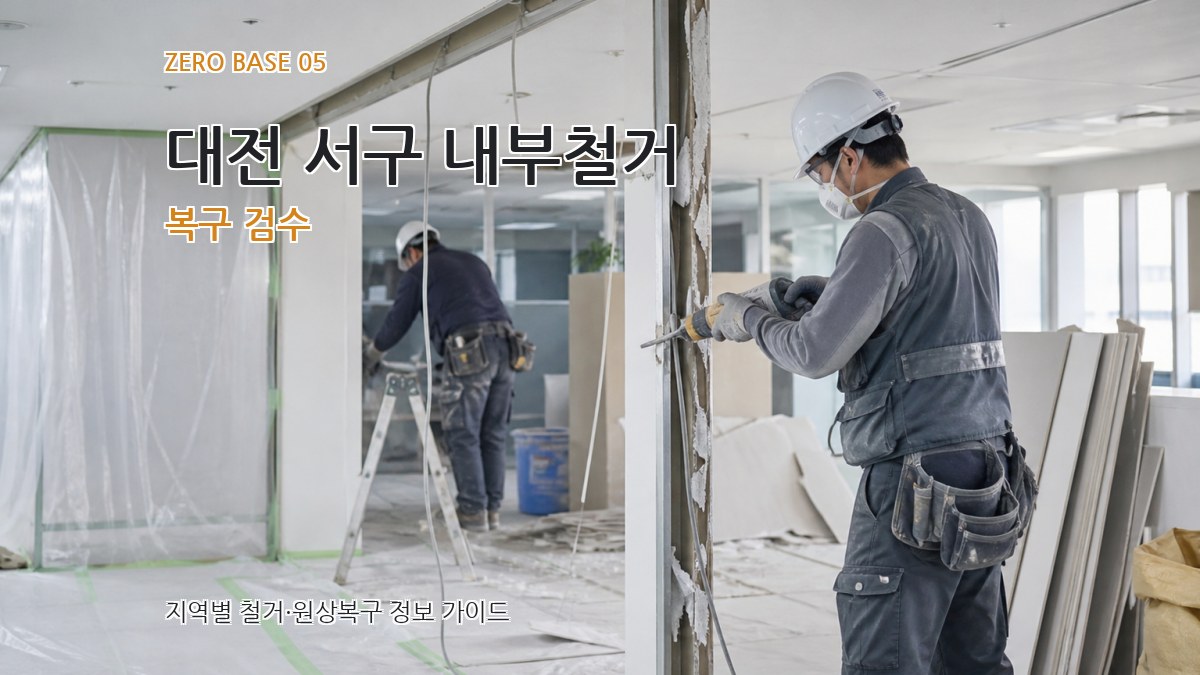 대전 서구 내부철거 복구 검수