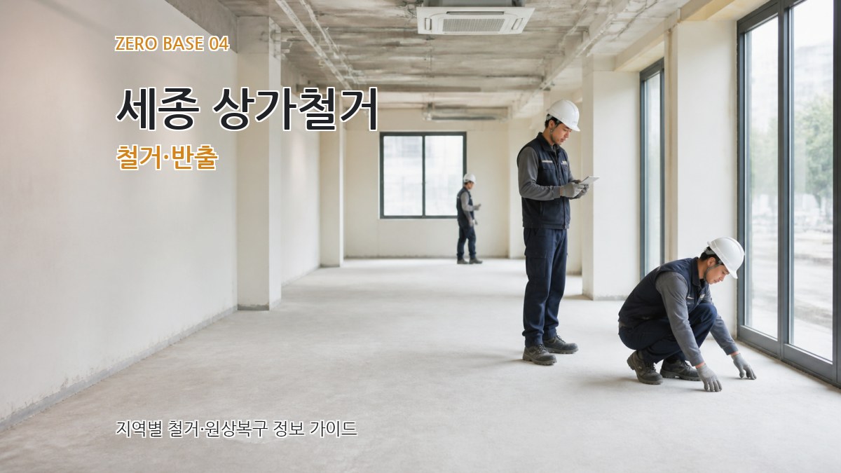 세종 상가철거 철거·반출