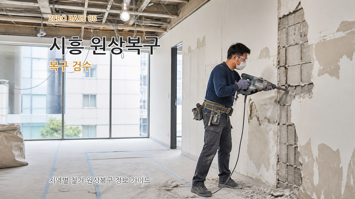 시흥 원상복구 복구 검수