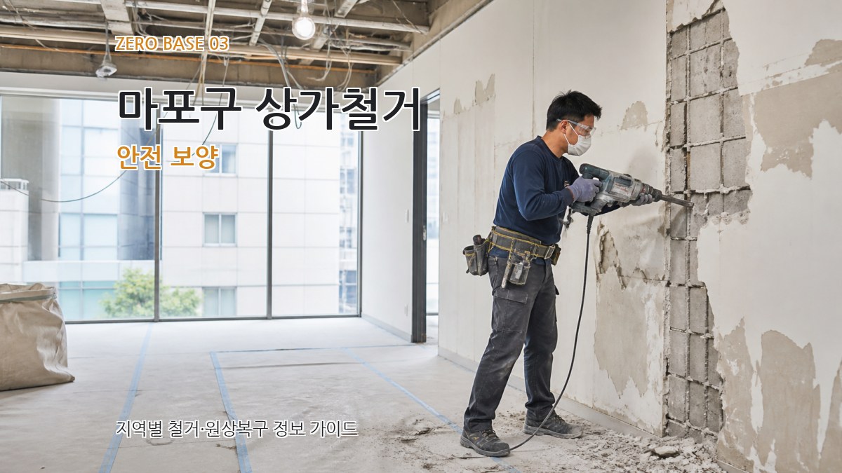 마포구 상가철거 안전 보양