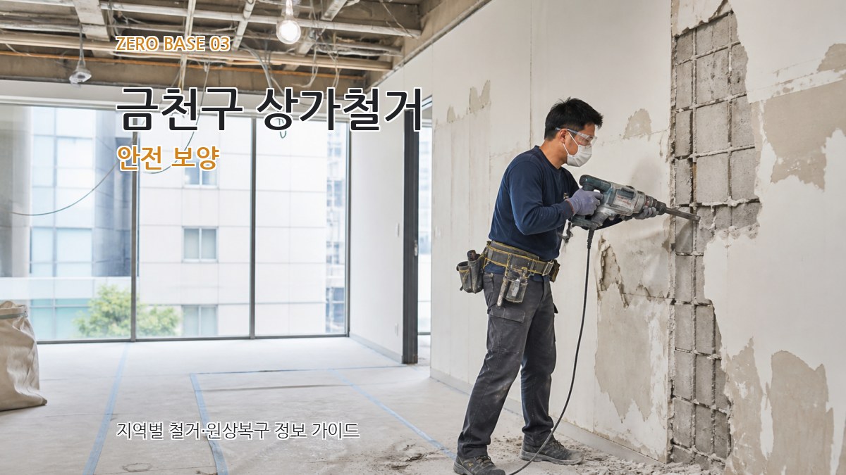 금천구 상가철거 안전 보양