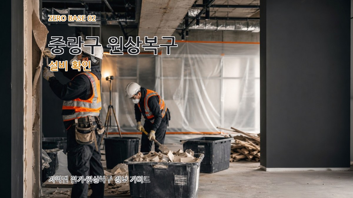 중랑구 원상복구 설비 확인