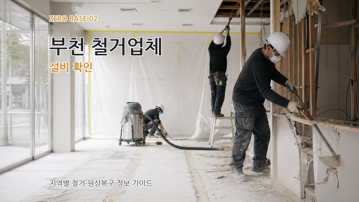 부천 철거업체 설비 확인