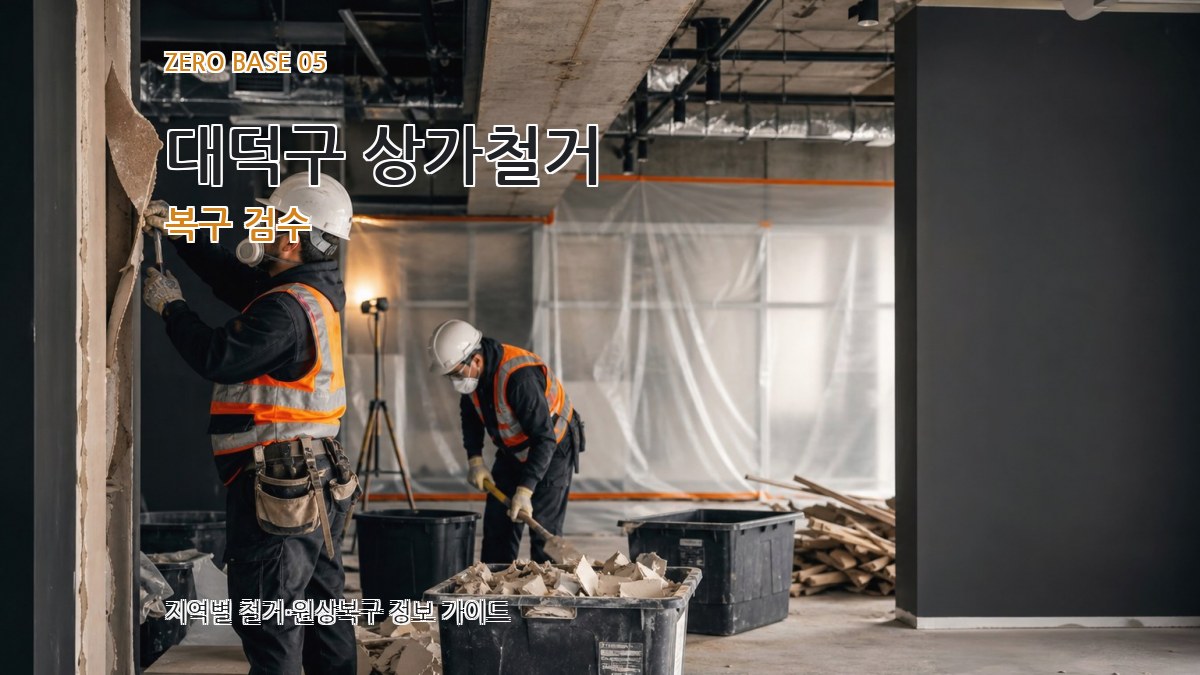 대덕구 상가철거 복구 검수