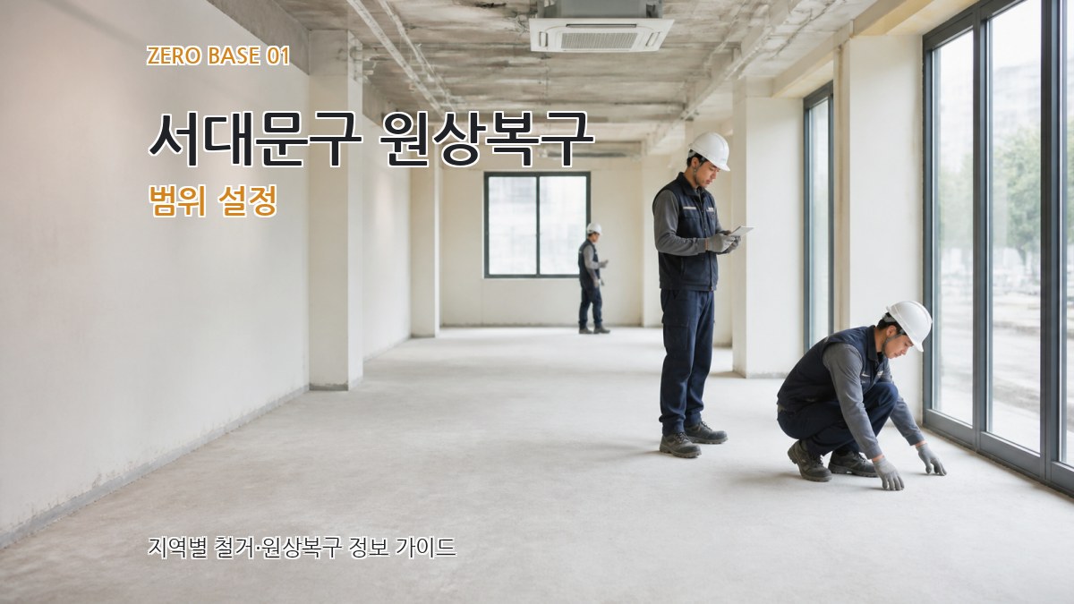 서대문구 원상복구