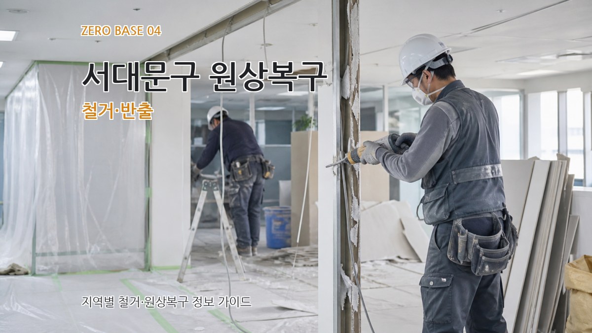 서대문구 원상복구 철거·반출